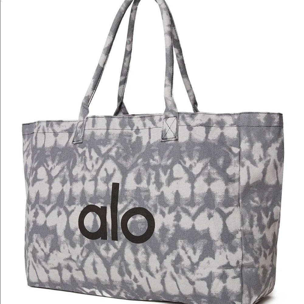 ALO grey tie dye shopper tote